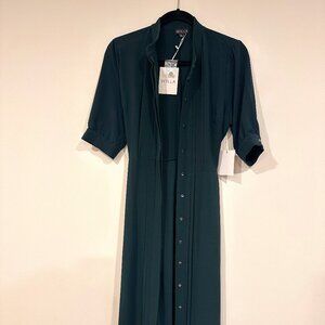WILLA Dark Green Shirt Dress - NWT